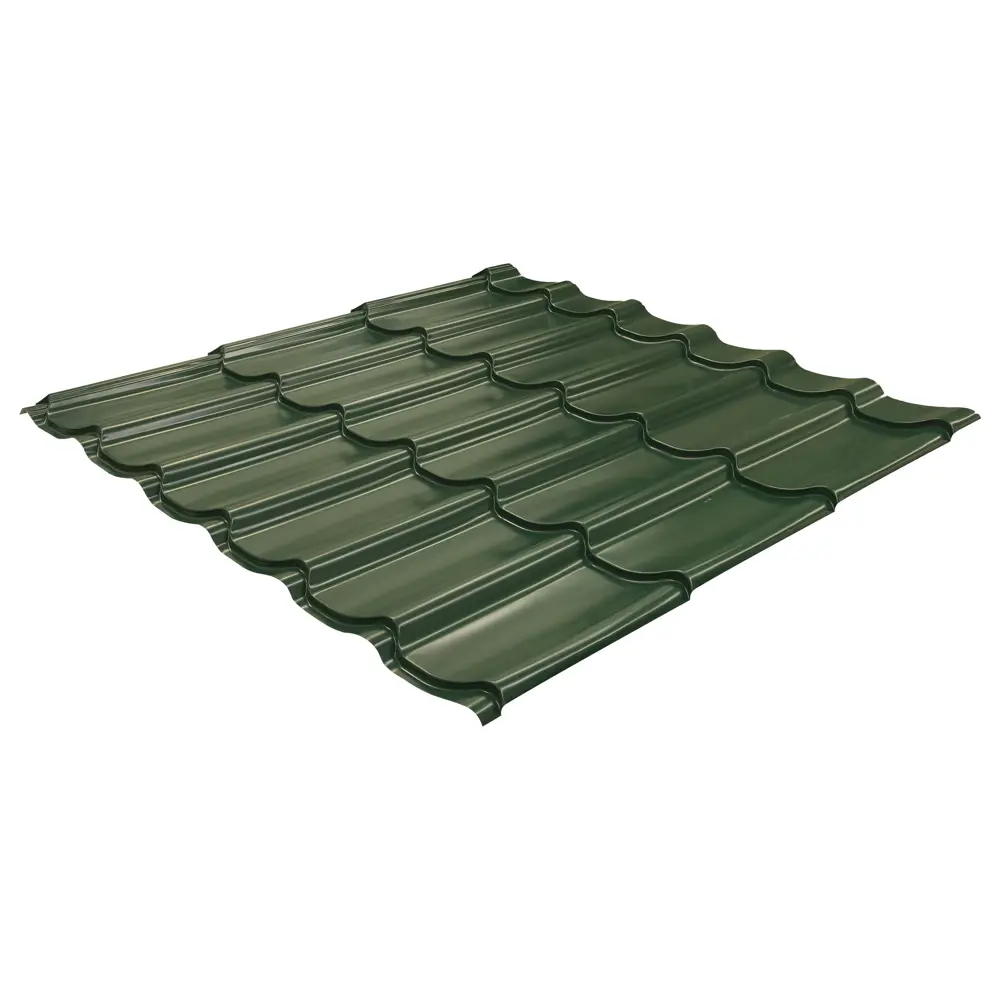 Фото 3 Металлочерепица 0.5 мм ГОСТ 1200x1180 мм RAL 6005 Фото 3 Металлочерепица 0.5 мм ГОСТ 1200x1180 мм RAL 6005