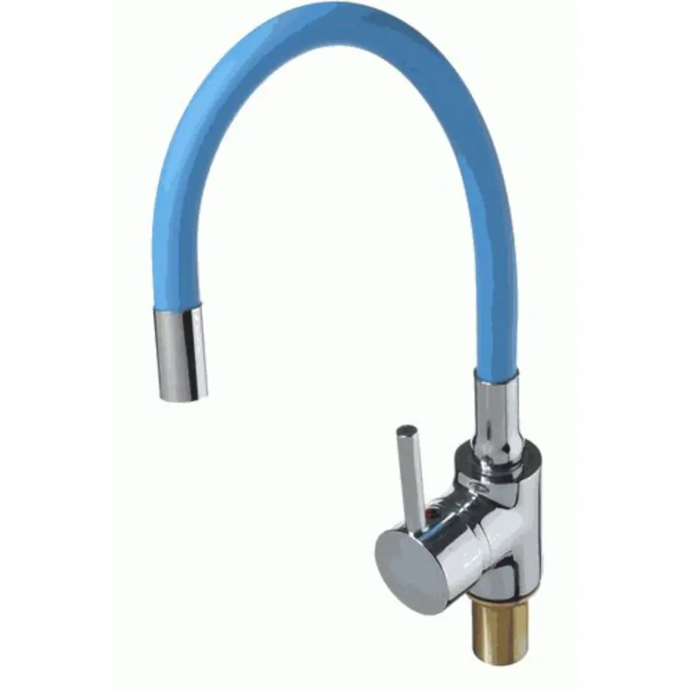 Фото Смеситель для кухни Ex-promt Ex125.4-11 light blue без подводки гибкий излив 18 см цвет синий Фото Смеситель для кухни Ex-promt Ex125.4-11 light blue без подводки гибкий излив 18 см цвет синий