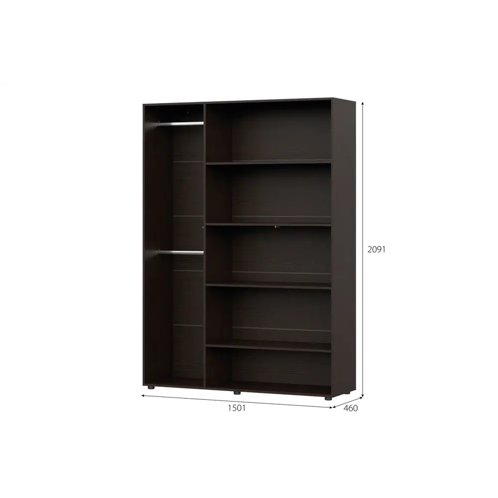 Фото 3 Модульная система Furniture integration 150.1x209.1x46 см ЛДСП цвет венге/дуб делано Фото 3 Модульная система Furniture integration 150.1x209.1x46 см ЛДСП цвет венге/дуб делано