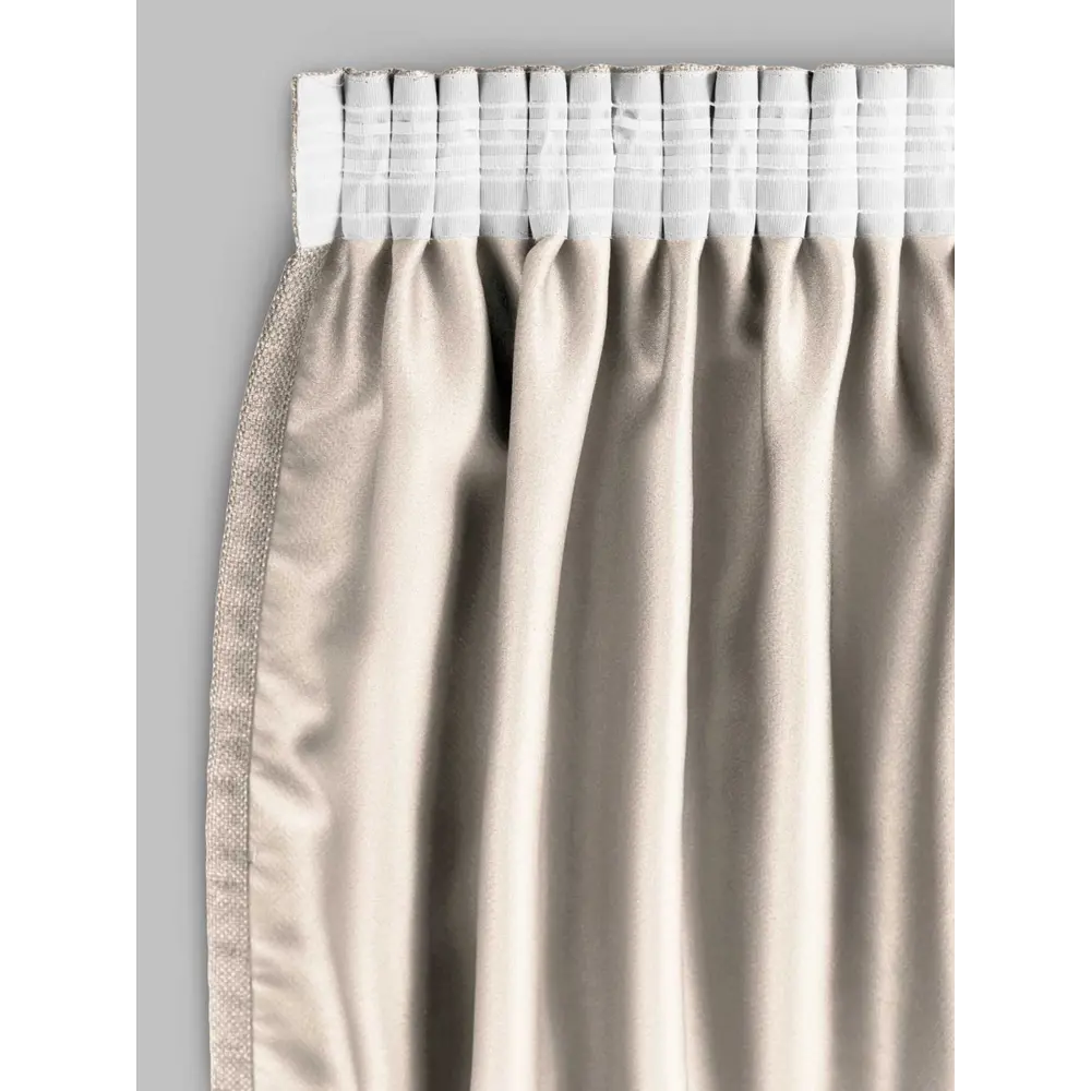 Фото 4 Комплект штор на шторной ленте Daily by T Лорена 440x270 см цвет светло-бежевый Фото 4 Комплект штор на шторной ленте Daily by T Лорена 440x270 см цвет светло-бежевый