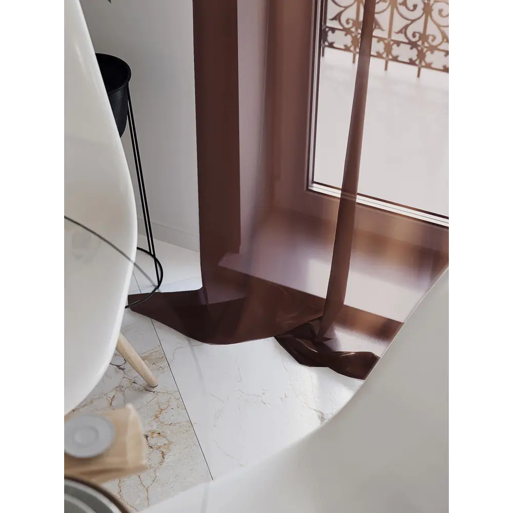 Фото 3 Тюль на шторной ленте At Home Лурано 150x290 см цвет венге