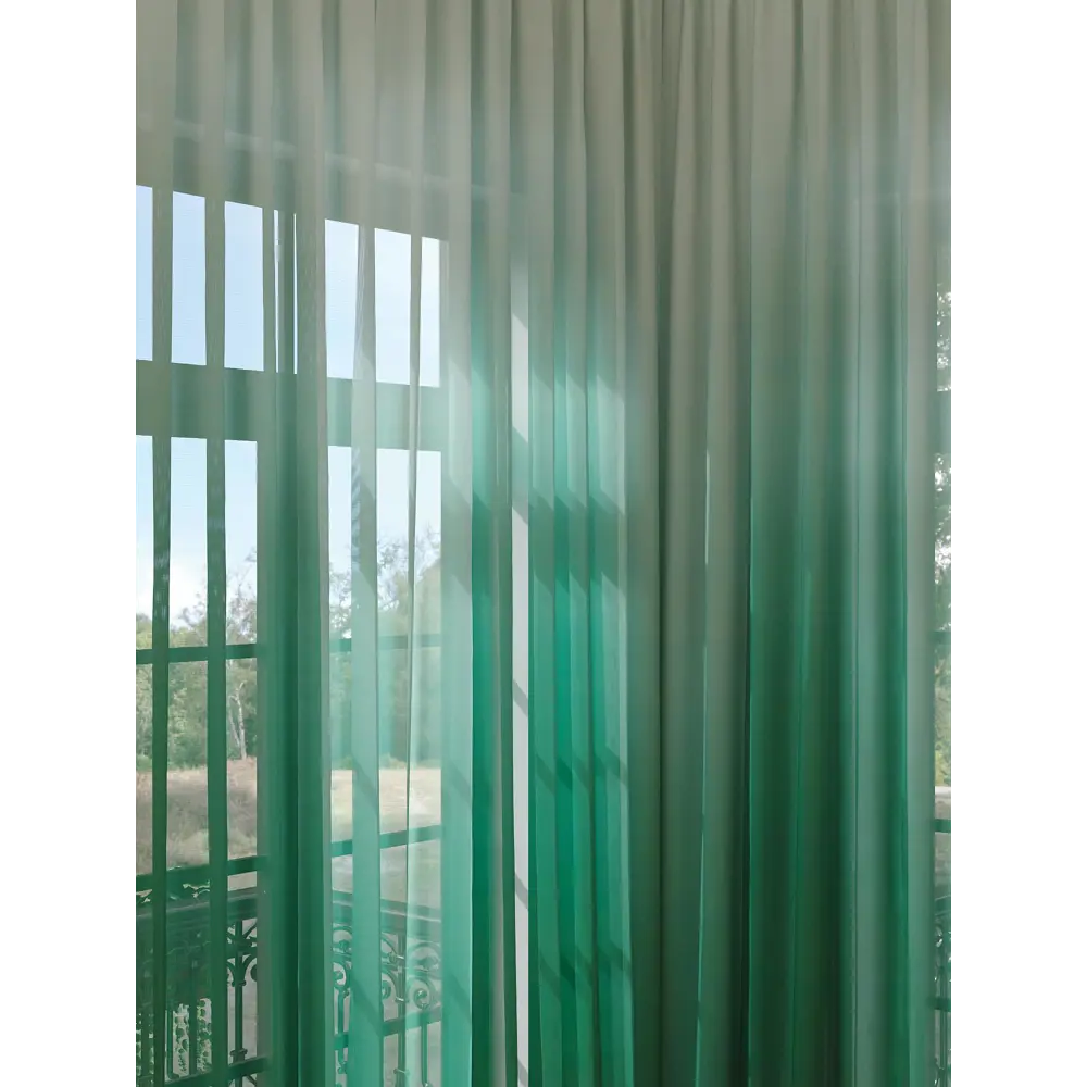 Фото 2 Тюль на шторной ленте At Home Ланефико 150x280 см цвет зеленый