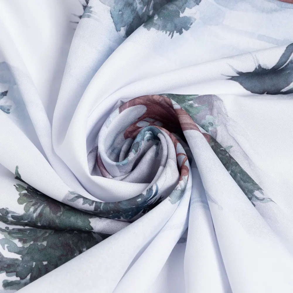 Фото 3 Комплект штор на шторной ленте Этель 7087027 145x260 см цвет зеленый