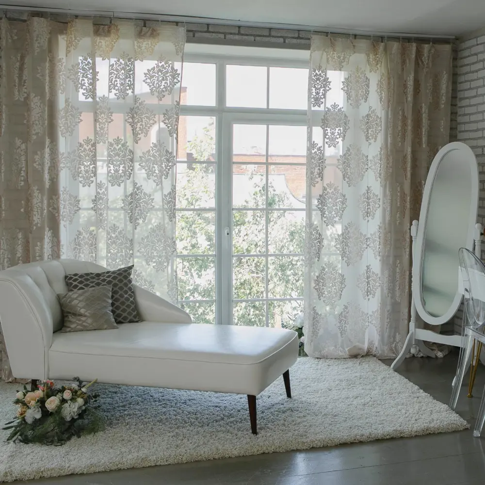 Фото 2 Тюль на шторной ленте Этель 2902357 240x265 см цвет бежевый Фото 2 Тюль на шторной ленте Этель 2902357 240x265 см цвет бежевый