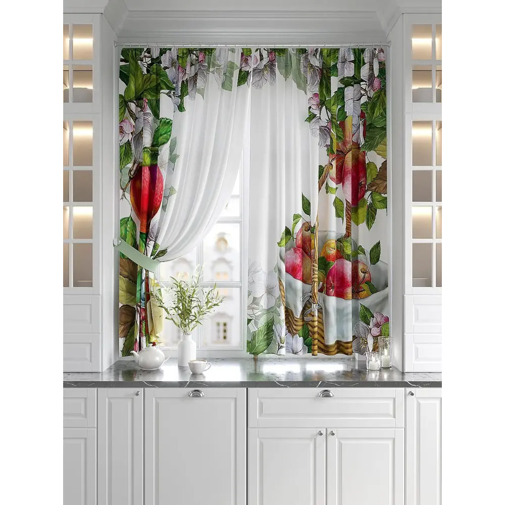 Фото 2 Комплект штор на петлях Comfy Way CW920754 150x180 см цвет белый Фото 2 Комплект штор на петлях Comfy Way CW920754 150x180 см цвет белый