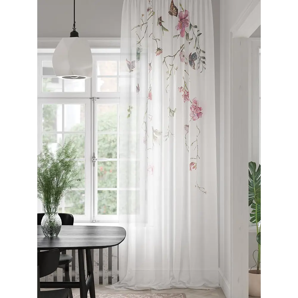 Фото 2 Тюль на петлях Comfy Way CW974434 150x280 см цвет белый Фото 2 Тюль на петлях Comfy Way CW974434 150x280 см цвет белый