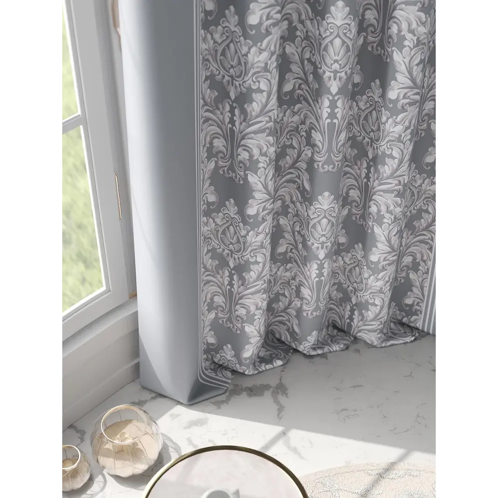 Фото 4 Комплект штор на шторной ленте Comfy Way CW904019 150x250 см цвет серый Фото 4 Комплект штор на шторной ленте Comfy Way CW904019 150x250 см цвет серый