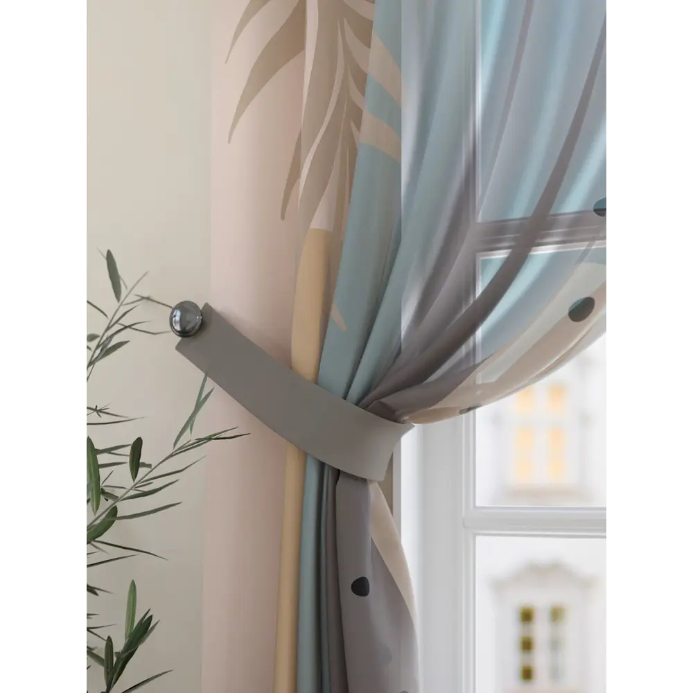 Фото 4 Комплект штор на шторной ленте Comfy Way Некланс 150x180 см цвет бежевый