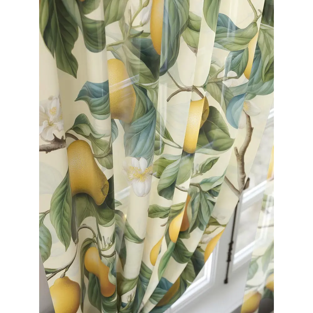 Фото 3 Комплект штор на шторной ленте Comfy Way Лаймас 150x180 см цвет желтый Фото 3 Комплект штор на шторной ленте Comfy Way Лаймас 150x180 см цвет желтый