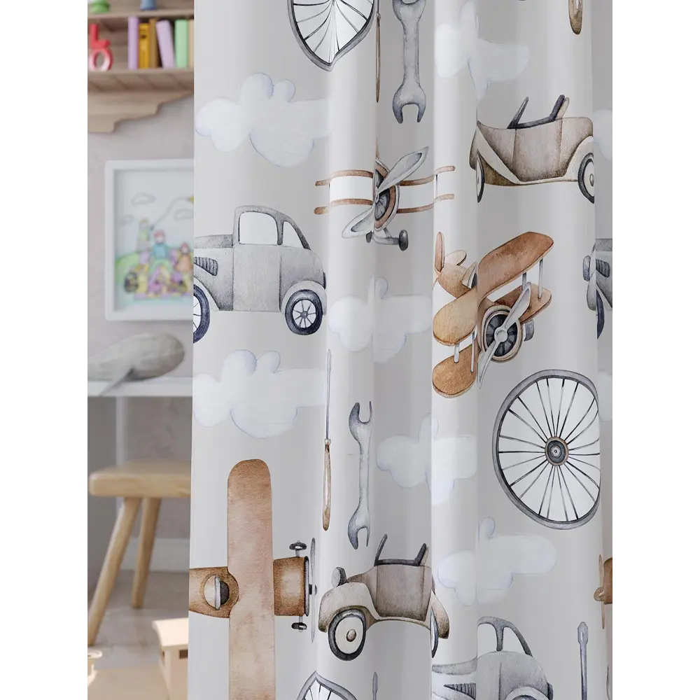 Фото 2 Штора на шторной ленте Comfy Way Мефиста 150x260 см цвет серый Фото 2 Штора на шторной ленте Comfy Way Мефиста 150x260 см цвет серый