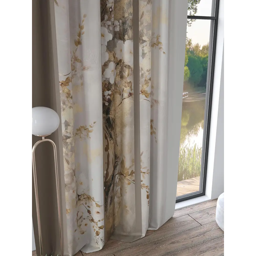 Фото 4 Комплект штор на шторной ленте Comfy Way Морфос 220x300 см цвет бежевый Фото 4 Комплект штор на шторной ленте Comfy Way Морфос 220x300 см цвет бежевый