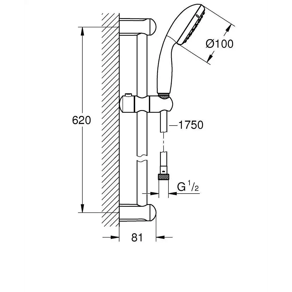 Фото 7 Душевая стойка Grohe NB0074/S 6 режимная цвет хром