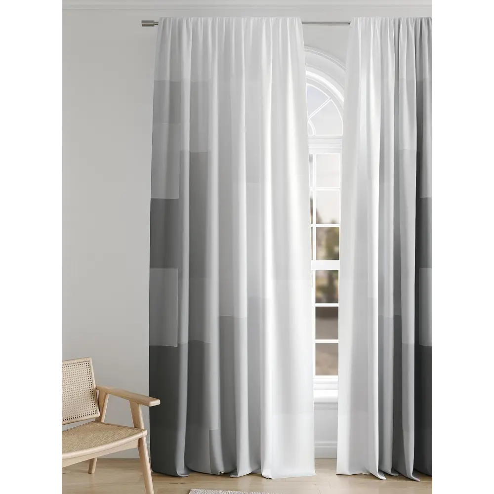 Фото 6 Комплект штор на шторной ленте Comfy Way Лимантис 150x250 см цвет серый Фото 6 Комплект штор на шторной ленте Comfy Way Лимантис 150x250 см цвет серый