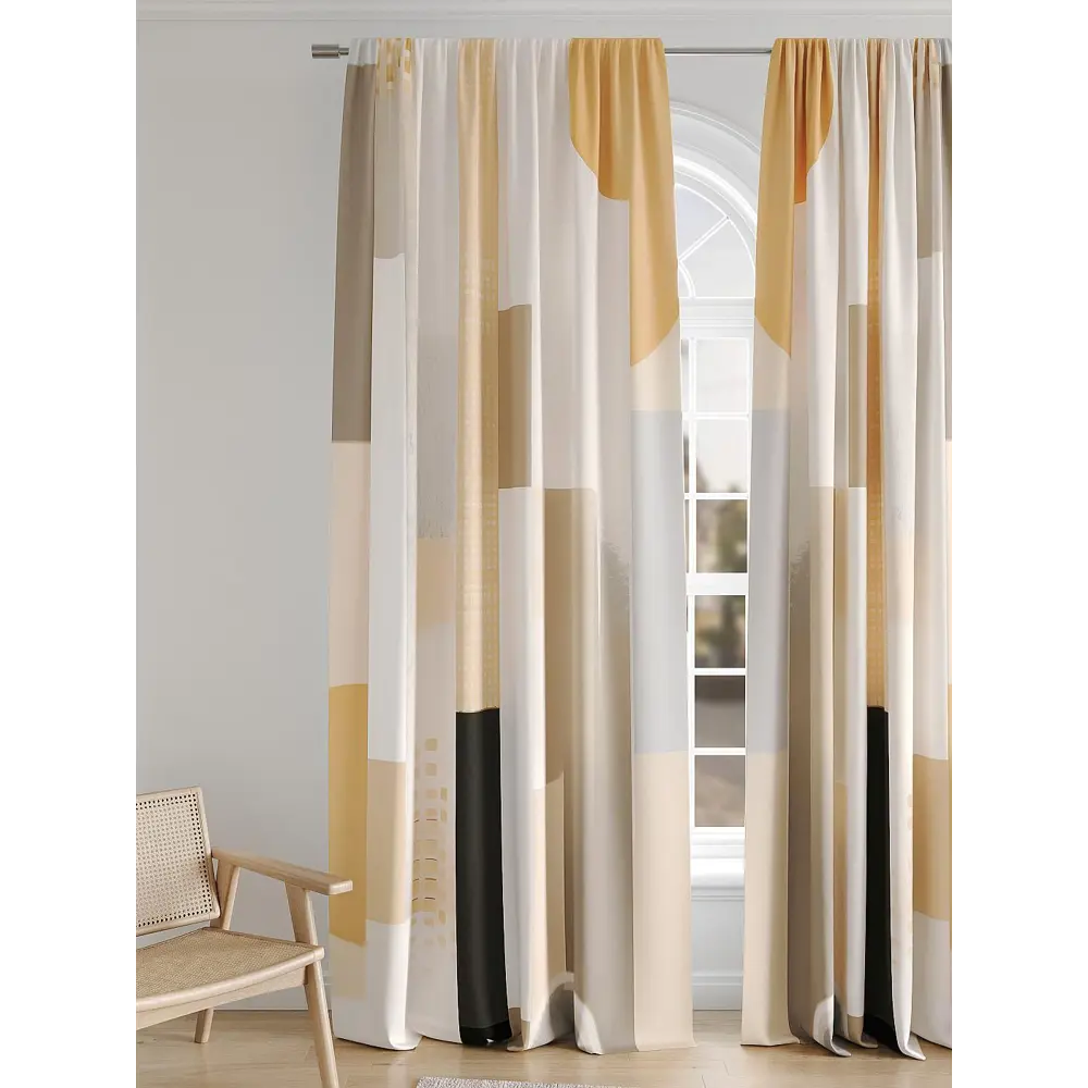 Фото 5 Комплект штор на шторной ленте Comfy Way Риманвор 150x250 см цвет бежевый Фото 5 Комплект штор на шторной ленте Comfy Way Риманвор 150x250 см цвет бежевый