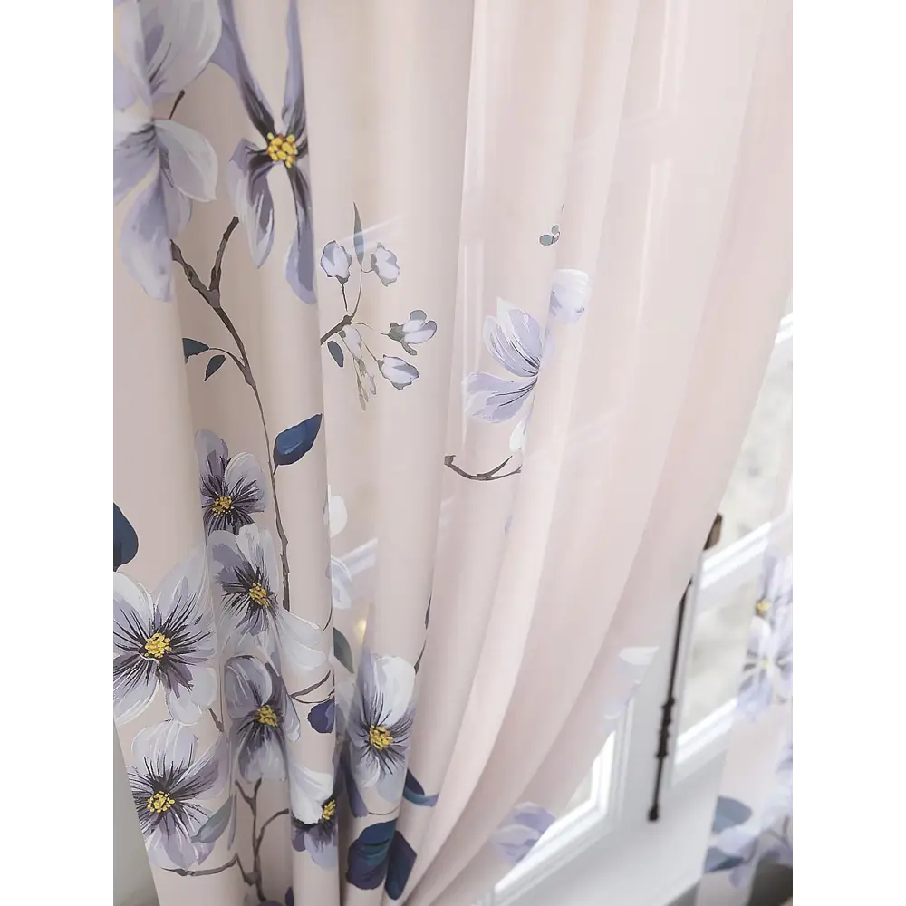 Фото 2 Комплект штор на шторной ленте Comfy Way Линимарс 150x180 см цвет бежевый Фото 2 Комплект штор на шторной ленте Comfy Way Линимарс 150x180 см цвет бежевый