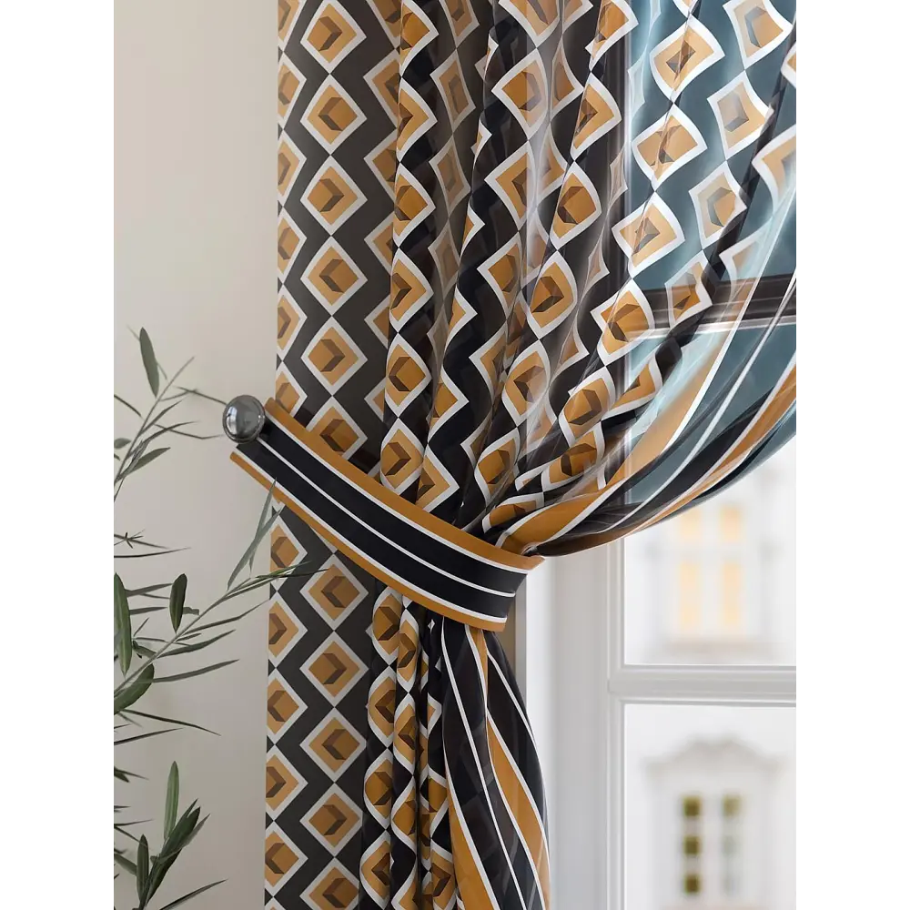 Фото 3 Комплект штор на шторной ленте Comfy Way Некоривас 150x180 см цвет белый Фото 3 Комплект штор на шторной ленте Comfy Way Некоривас 150x180 см цвет белый