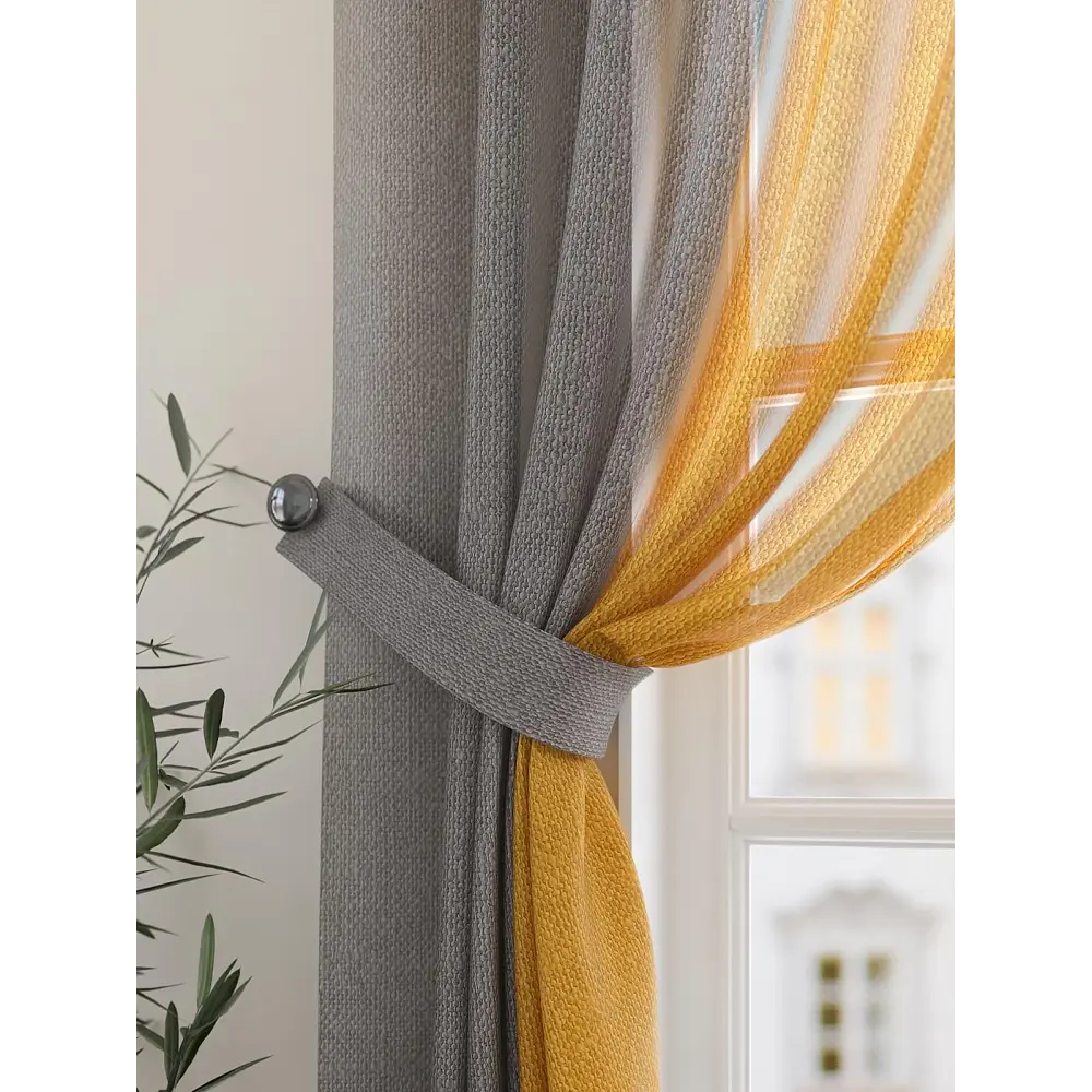 Фото 3 Комплект штор на шторной ленте Comfy Way Ривансис 150x180 см цвет бежевый Фото 3 Комплект штор на шторной ленте Comfy Way Ривансис 150x180 см цвет бежевый