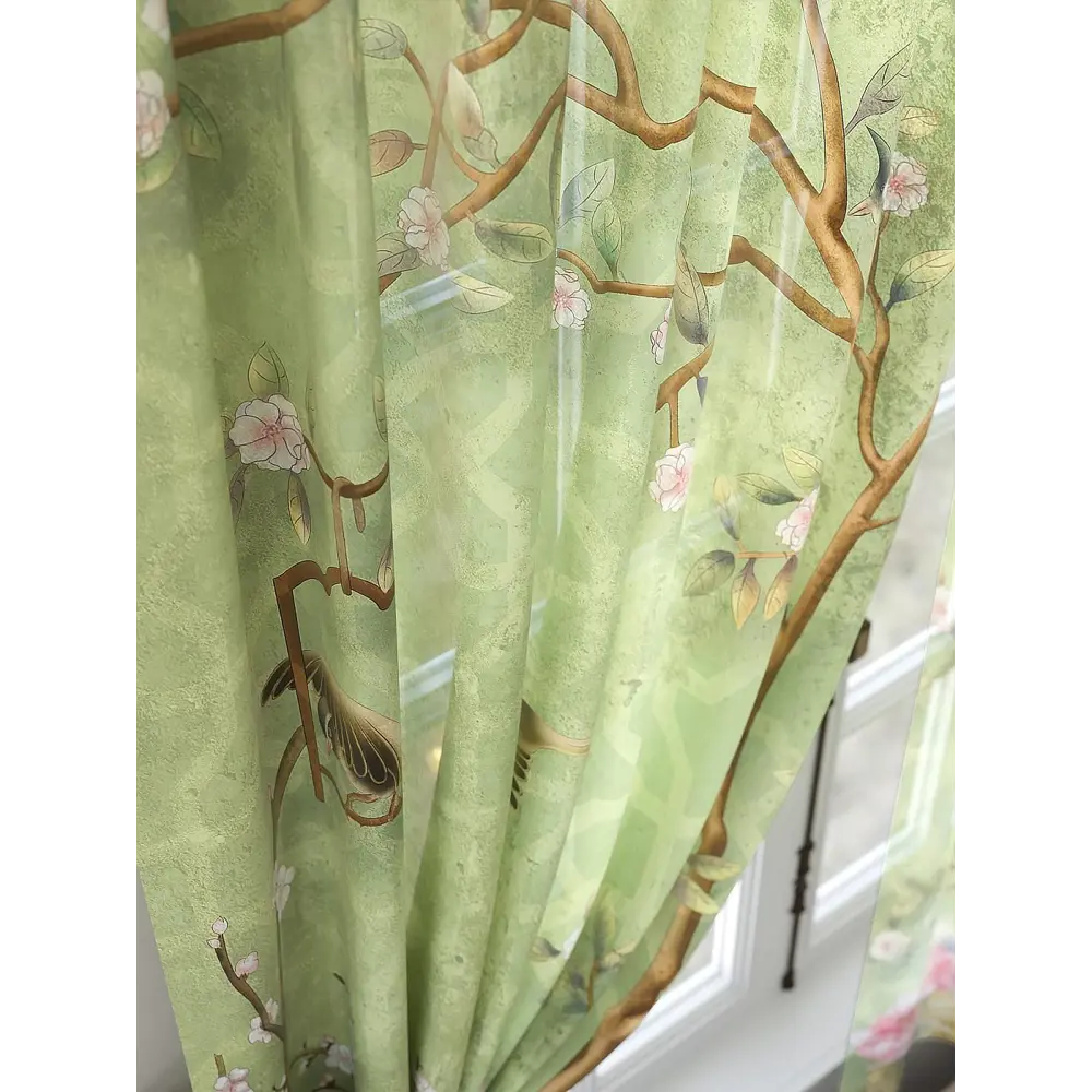 Фото 2 Комплект штор на шторной ленте Comfy Way Ханвикас 150x180 см цвет зеленый Фото 2 Комплект штор на шторной ленте Comfy Way Ханвикас 150x180 см цвет зеленый