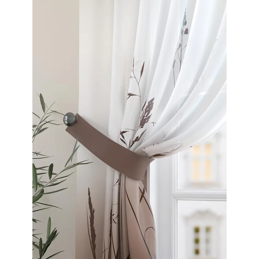 Фото 3 Комплект штор на шторной ленте Comfy Way Ликантро 150x180 см цвет темно-коричневый Фото 3 Комплект штор на шторной ленте Comfy Way Ликантро 150x180 см цвет темно-коричневый
