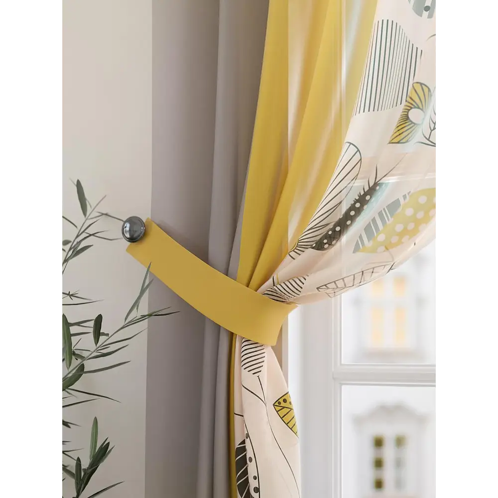 Фото 3 Комплект штор на шторной ленте Comfy Way Ронтелир 150x180 см цвет бежевый Фото 3 Комплект штор на шторной ленте Comfy Way Ронтелир 150x180 см цвет бежевый