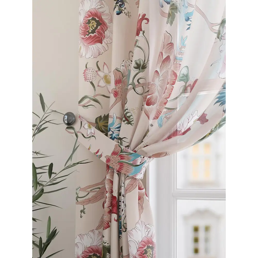 Фото 3 Комплект штор на шторной ленте Comfy Way Фланброс 150x180 см цвет бежевый