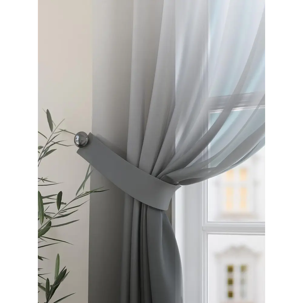 Фото 3 Комплект штор на шторной ленте Comfy Way Ритокрис 150x180 см цвет белый Фото 3 Комплект штор на шторной ленте Comfy Way Ритокрис 150x180 см цвет белый