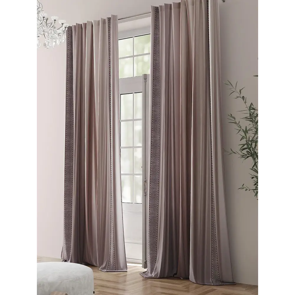Фото 2 Комплект штор на шторной ленте Comfy Way Денвирст 150x230 см цвет коричневый Фото 2 Комплект штор на шторной ленте Comfy Way Денвирст 150x230 см цвет коричневый