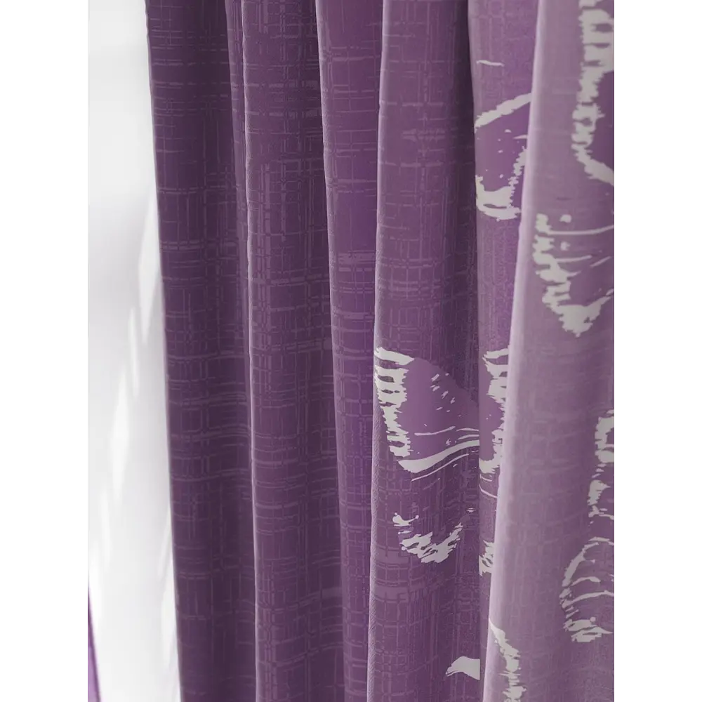 Фото 4 Комплект штор на шторной ленте Comfy Way Ронтлис 150x230 см цвет фиолетовый Фото 4 Комплект штор на шторной ленте Comfy Way Ронтлис 150x230 см цвет фиолетовый