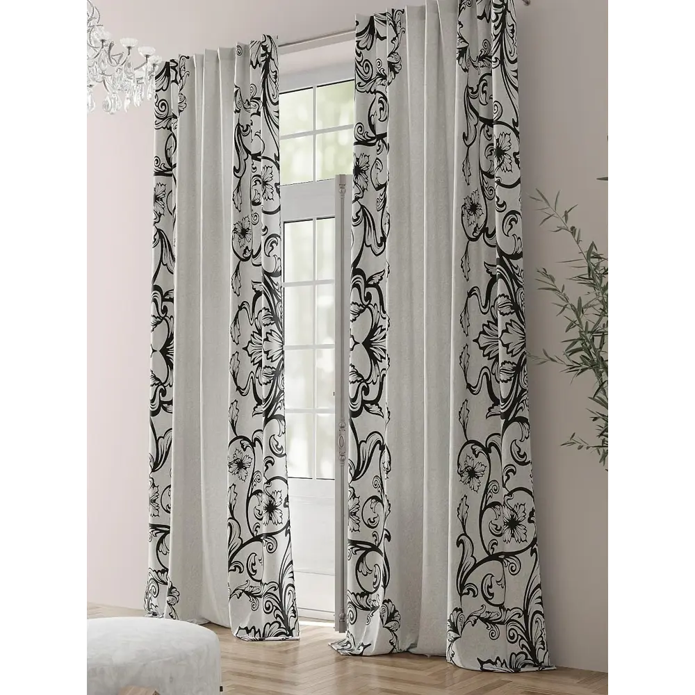 Фото 2 Комплект штор на шторной ленте Comfy Way Фанриолт 150x230 см цвет белый Фото 2 Комплект штор на шторной ленте Comfy Way Фанриолт 150x230 см цвет белый