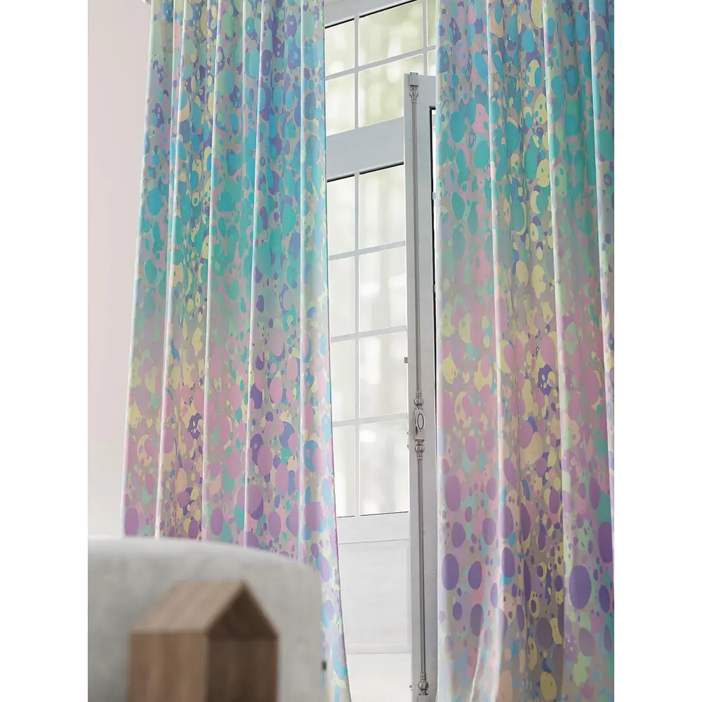Фото 3 Комплект штор на шторной ленте Comfy Way Рифантрол 150x230 см цвет синий Фото 3 Комплект штор на шторной ленте Comfy Way Рифантрол 150x230 см цвет синий