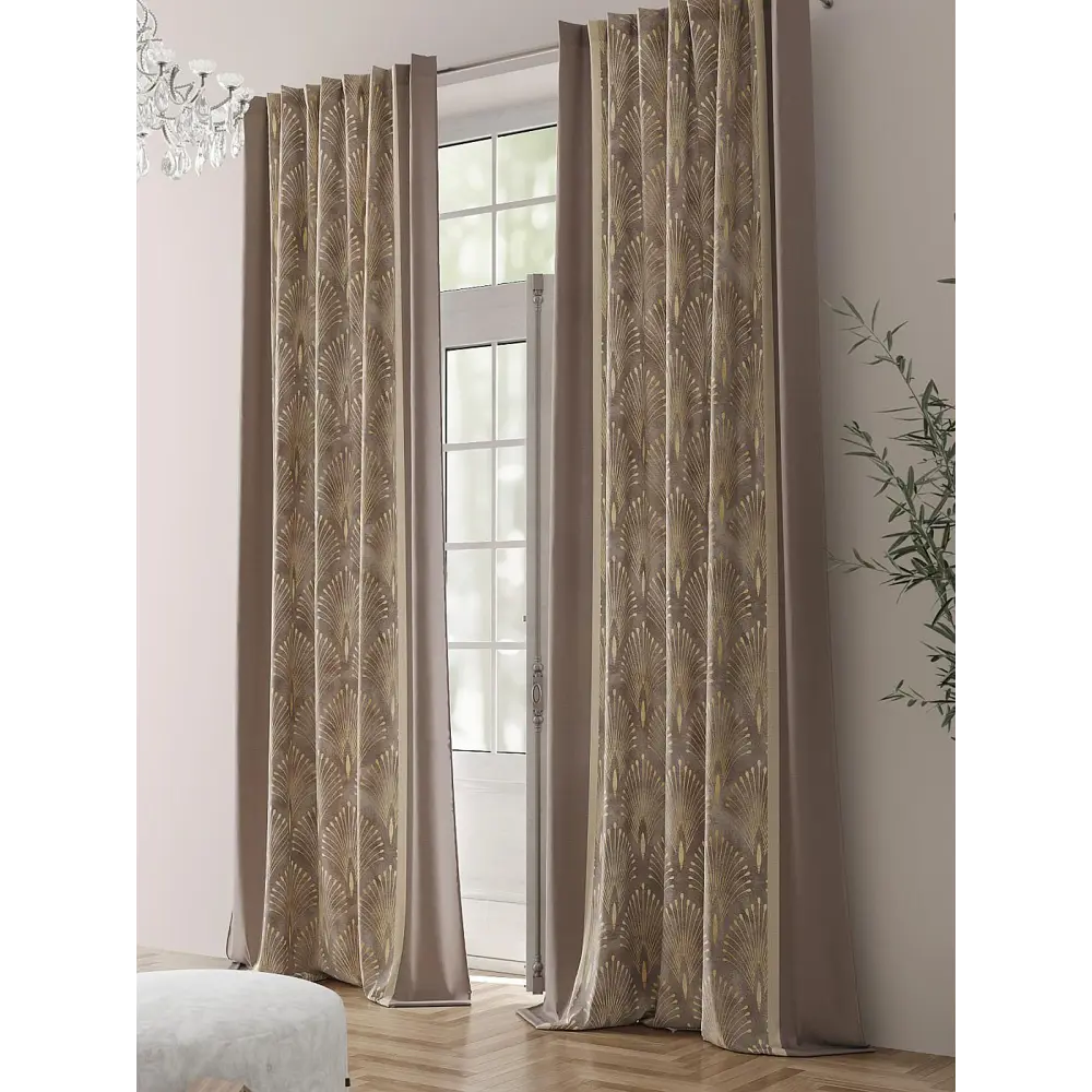Фото 2 Комплект штор на шторной ленте Comfy Way Ранфиртон 150x230 см цвет коричневый Фото 2 Комплект штор на шторной ленте Comfy Way Ранфиртон 150x230 см цвет коричневый