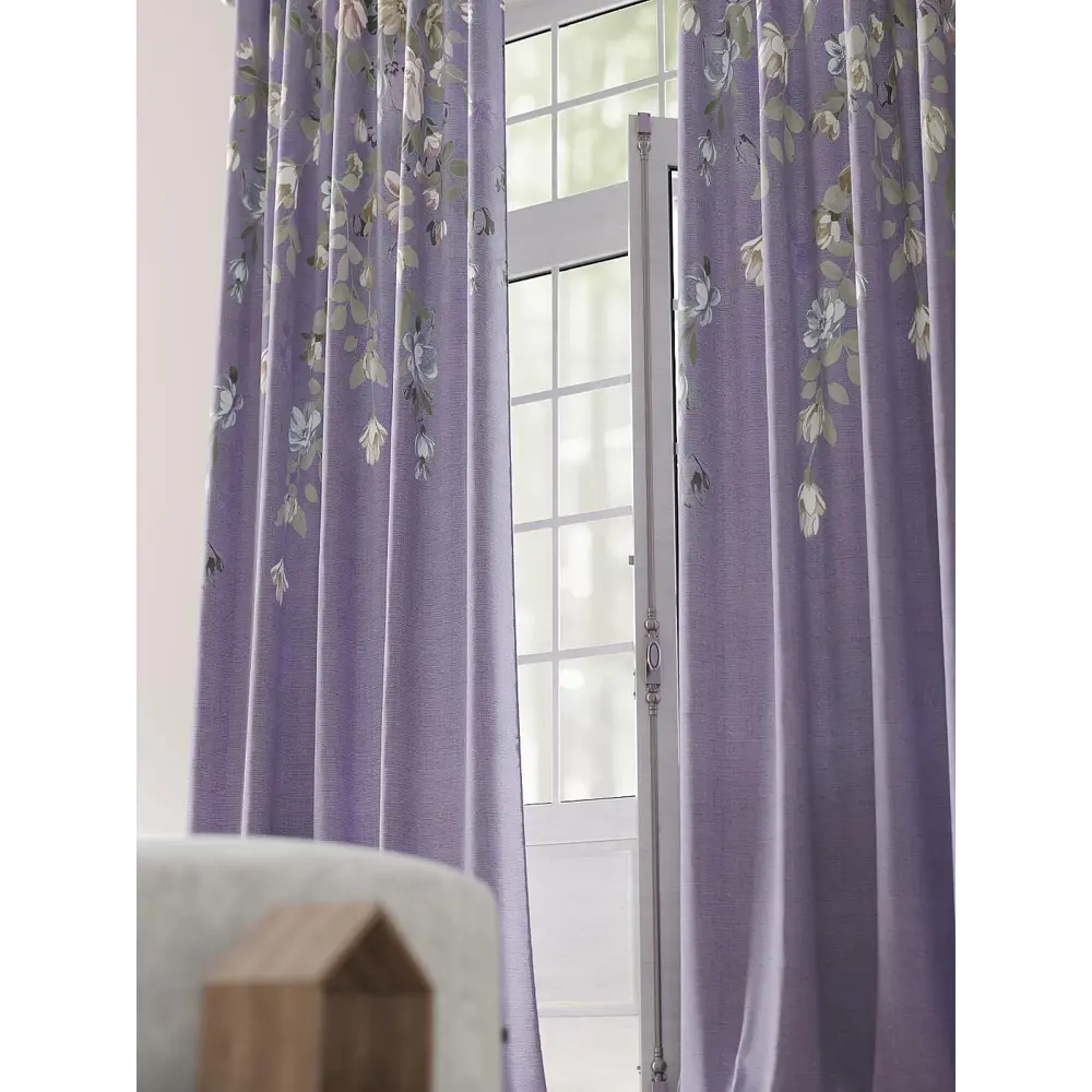 Фото 3 Комплект штор на шторной ленте Comfy Way Фланксит 150x230 см цвет фиолетовый