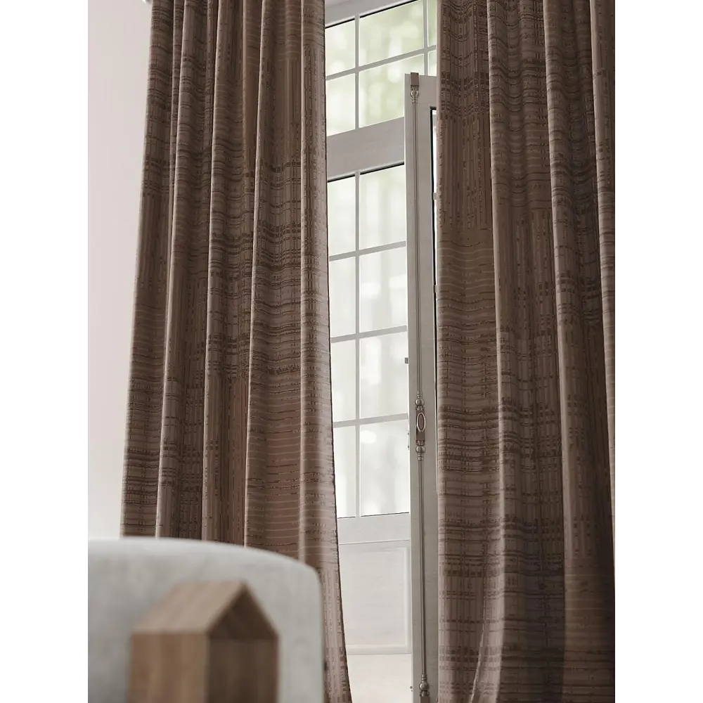 Фото 2 Комплект штор на шторной ленте Comfy Way Ронкриолт 150x230 см цвет коричневый