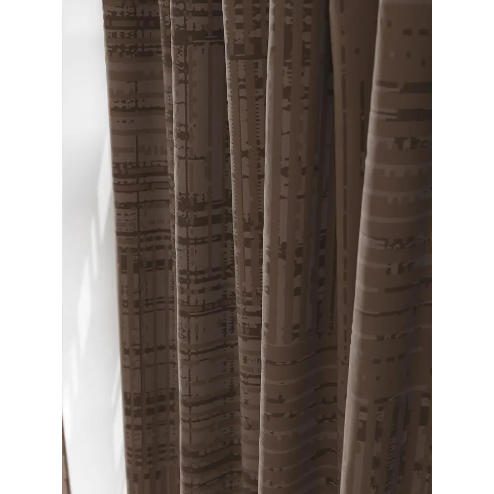 Фото 3 Комплект штор на шторной ленте Comfy Way Ронкриолт 150x230 см цвет коричневый