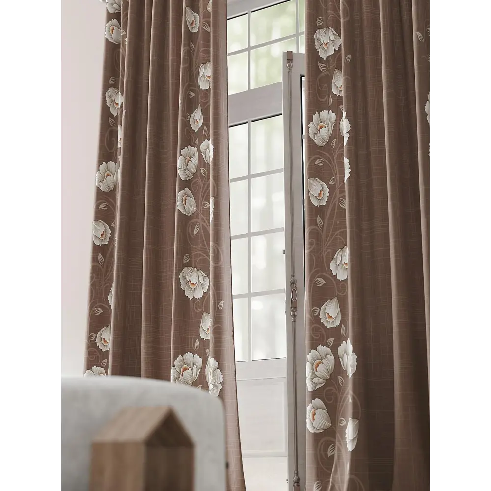 Фото 3 Комплект штор на шторной ленте Comfy Way Флантрис 150x230 см цвет коричневый Фото 3 Комплект штор на шторной ленте Comfy Way Флантрис 150x230 см цвет коричневый