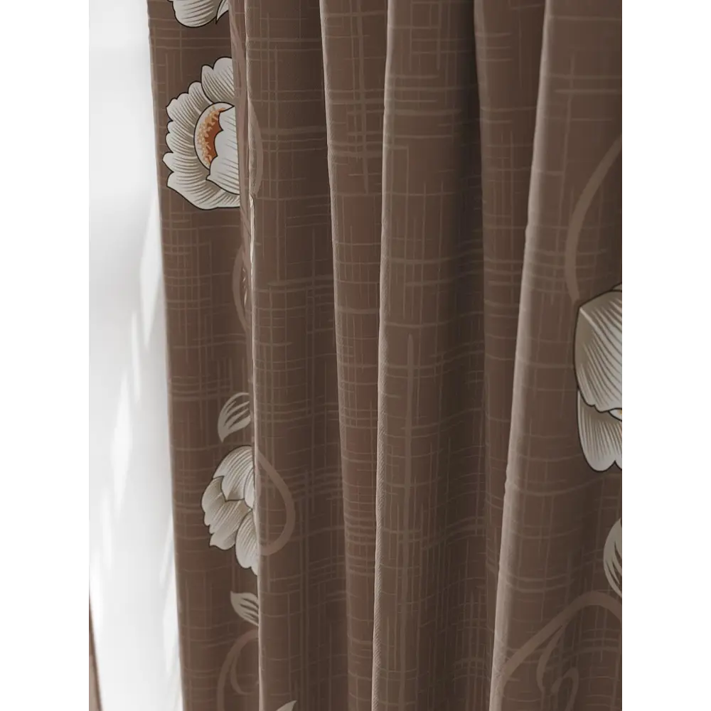 Фото 4 Комплект штор на шторной ленте Comfy Way Флантрис 150x230 см цвет коричневый Фото 4 Комплект штор на шторной ленте Comfy Way Флантрис 150x230 см цвет коричневый