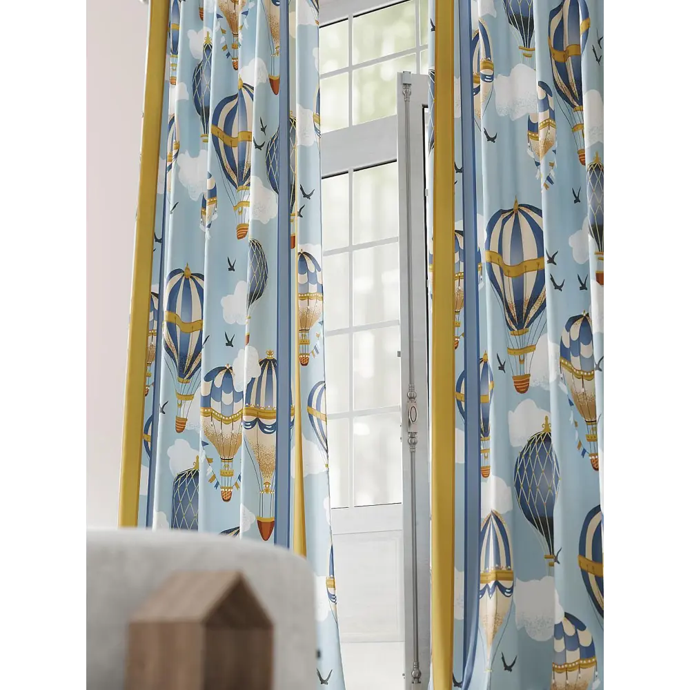 Фото 2 Комплект штор на шторной ленте Comfy Way Ланефрост 150x230 см цвет голубой Фото 2 Комплект штор на шторной ленте Comfy Way Ланефрост 150x230 см цвет голубой