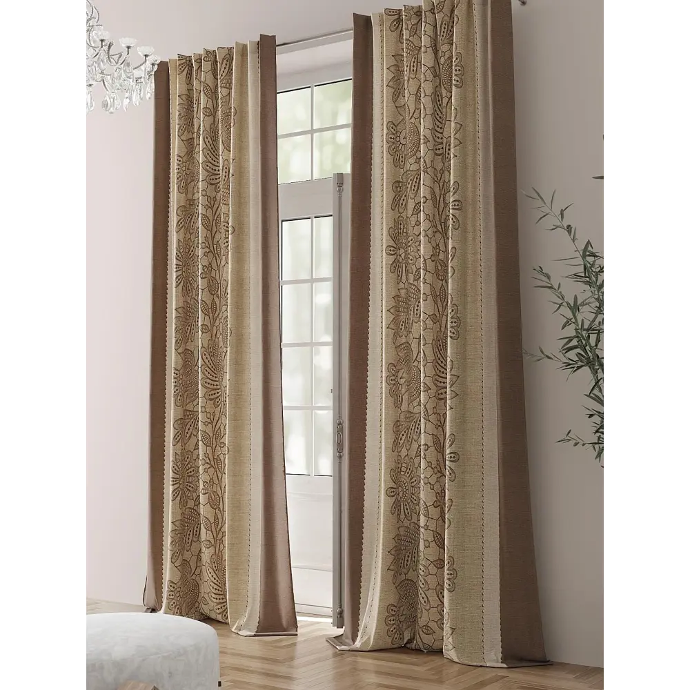 Фото 2 Комплект штор на шторной ленте Comfy Way Ронефирсон 150x230 см цвет бежевый Фото 2 Комплект штор на шторной ленте Comfy Way Ронефирсон 150x230 см цвет бежевый