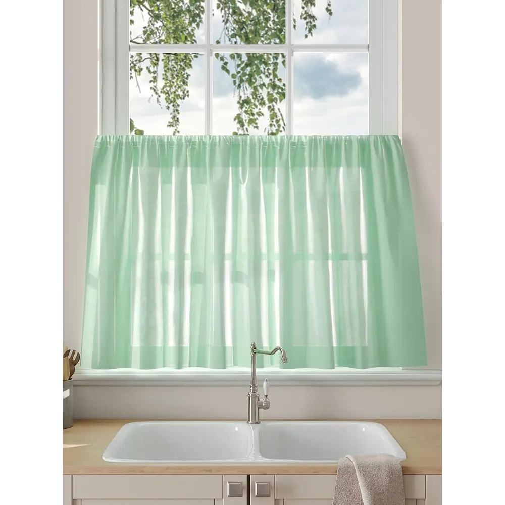 Фото 2 Тюль на кулиске Comfy Way Рилафтис 150x60 см цвет зеленый Фото 2 Тюль на кулиске Comfy Way Рилафтис 150x60 см цвет зеленый
