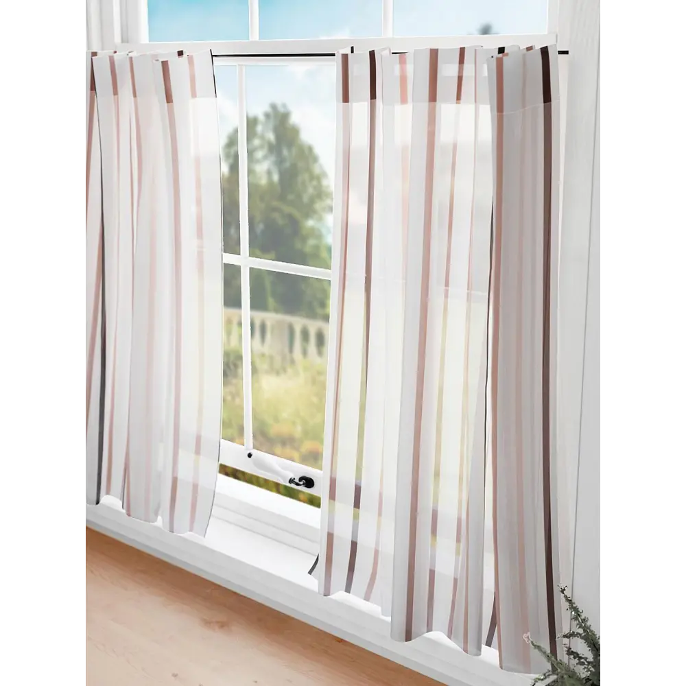 Фото 2 Комплект штор на кулиске Comfy Way Локирист 75x60 см цвет белый Фото 2 Комплект штор на кулиске Comfy Way Локирист 75x60 см цвет белый