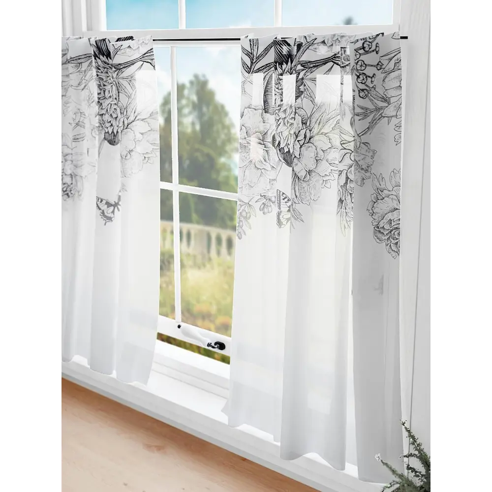 Фото 2 Комплект штор на кулиске Comfy Way Канефирес 75x60 см цвет белый Фото 2 Комплект штор на кулиске Comfy Way Канефирес 75x60 см цвет белый