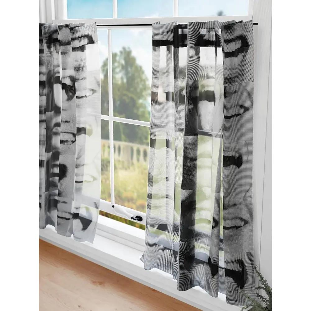 Фото 2 Комплект штор на кулиске Comfy Way Манифирс 75x60 см цвет белый Фото 2 Комплект штор на кулиске Comfy Way Манифирс 75x60 см цвет белый