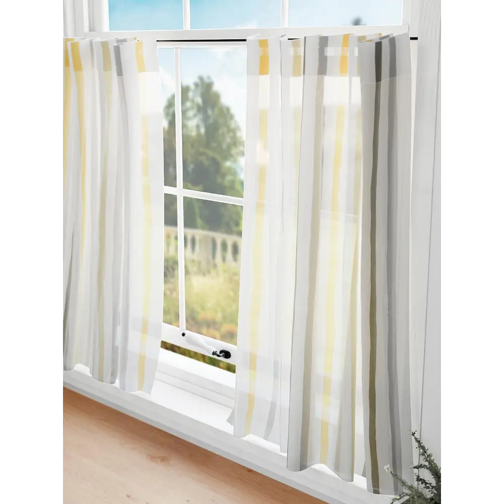 Фото 2 Комплект штор на кулиске Comfy Way Лартинас 75x60 см цвет белый Фото 2 Комплект штор на кулиске Comfy Way Лартинас 75x60 см цвет белый