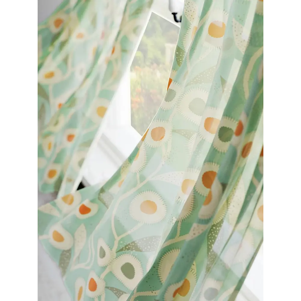 Фото 2 Комплект штор на кулиске Comfy Way Фаретонс 75x60 см цвет зеленый Фото 2 Комплект штор на кулиске Comfy Way Фаретонс 75x60 см цвет зеленый
