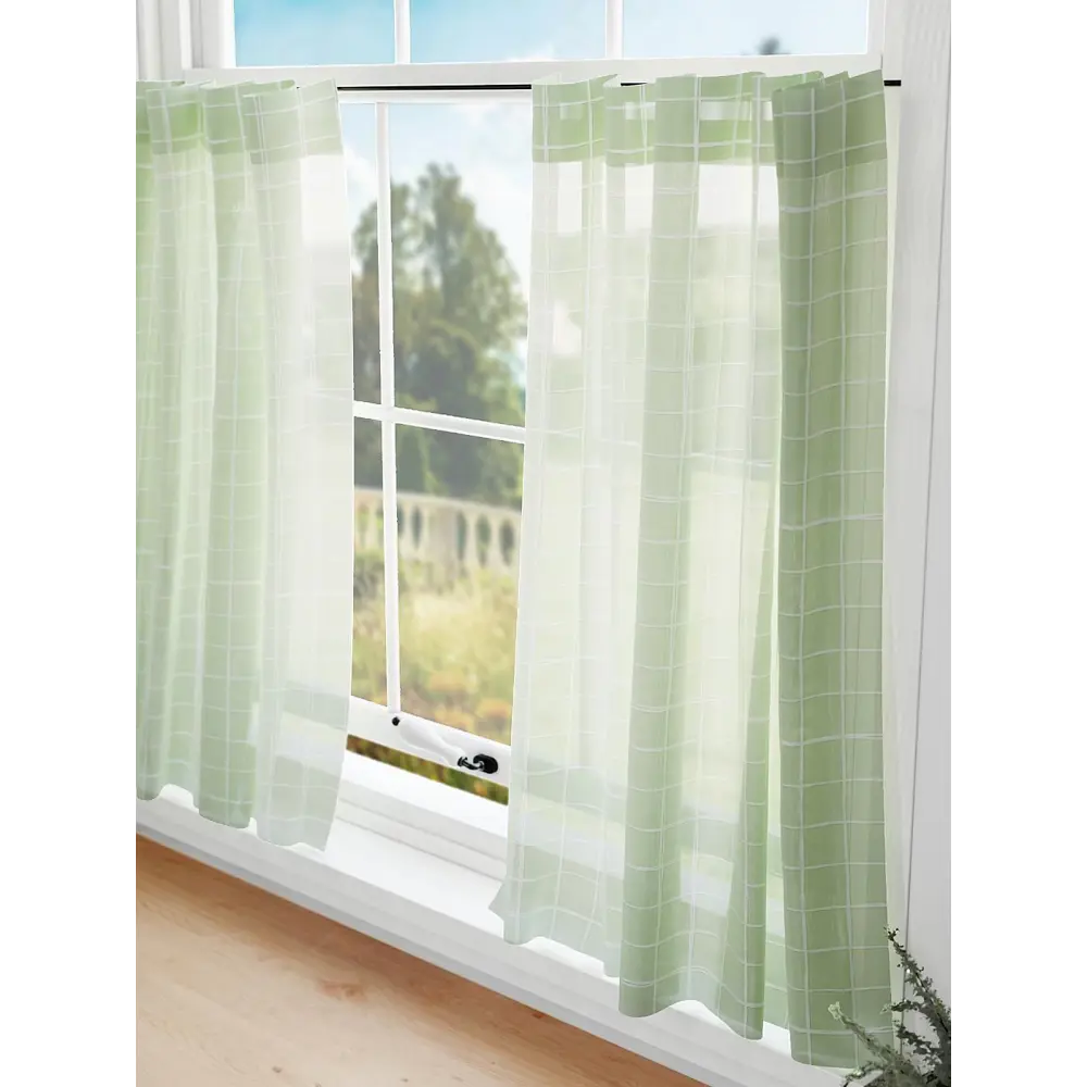 Фото 2 Комплект штор на кулиске Comfy Way Мифантрос 75x60 см цвет зеленый Фото 2 Комплект штор на кулиске Comfy Way Мифантрос 75x60 см цвет зеленый