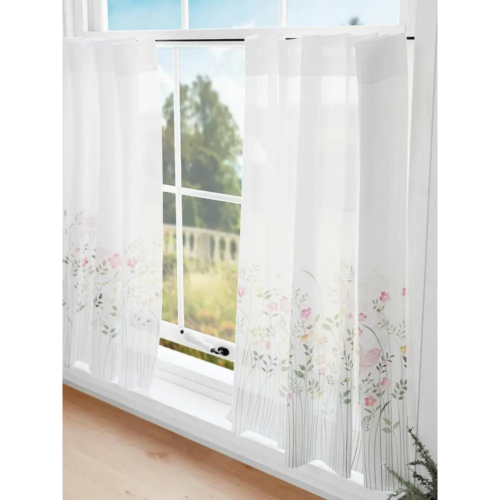 Фото 2 Комплект штор на кулиске Comfy Way Ларфири 75x60 см цвет белый Фото 2 Комплект штор на кулиске Comfy Way Ларфири 75x60 см цвет белый