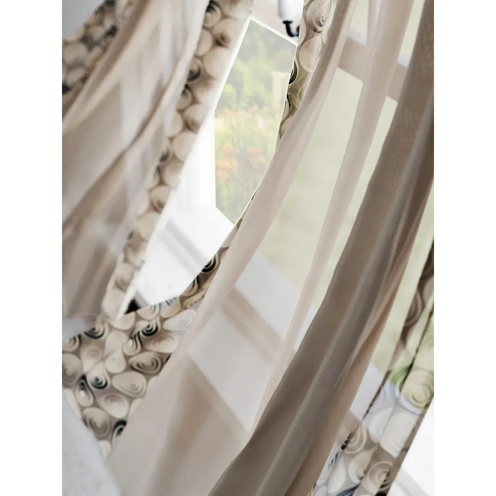 Фото 3 Комплект штор на кулиске Comfy Way Риланфика 75x60 см цвет коричневый Фото 3 Комплект штор на кулиске Comfy Way Риланфика 75x60 см цвет коричневый