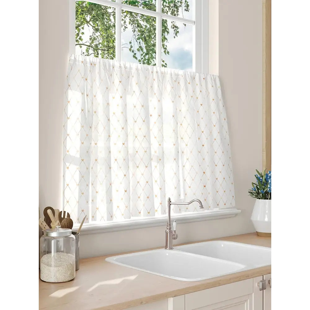 Фото 3 Тюль на кулиске Comfy Way Мартинер 150x60 см цвет белый