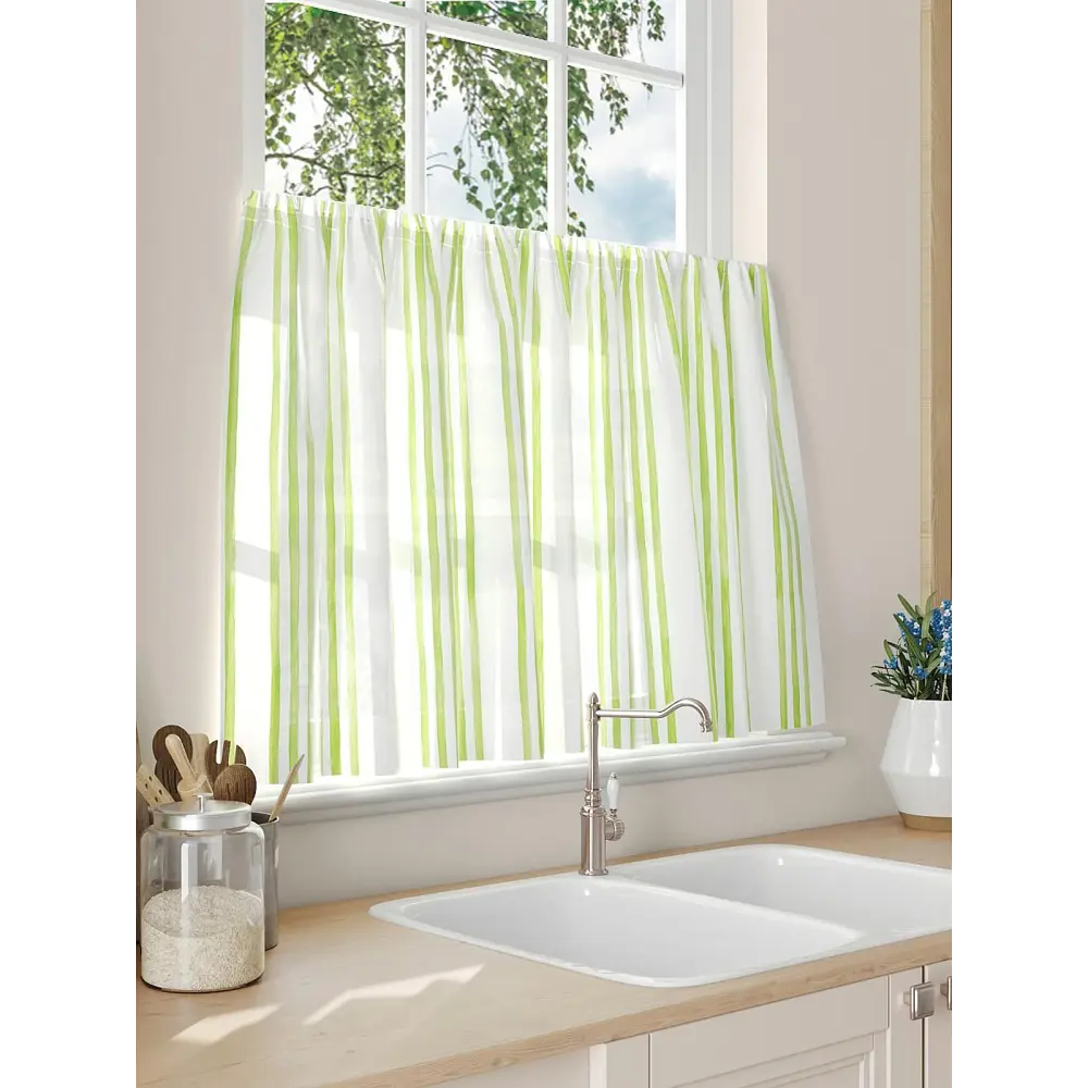 Фото 2 Тюль на кулиске Comfy Way Ламринт 150x60 см цвет белый Фото 2 Тюль на кулиске Comfy Way Ламринт 150x60 см цвет белый