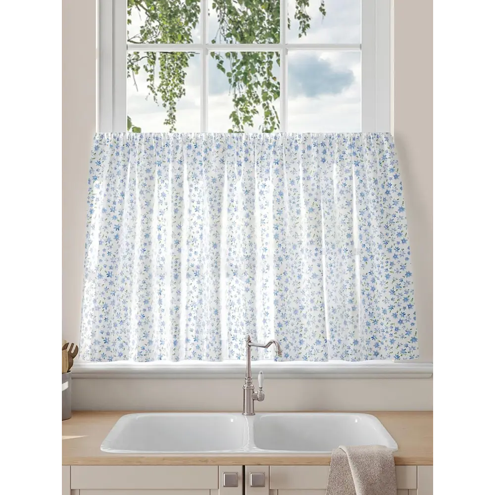 Фото 2 Тюль на кулиске Comfy Way Милирикан 150x60 см цвет синий Фото 2 Тюль на кулиске Comfy Way Милирикан 150x60 см цвет синий